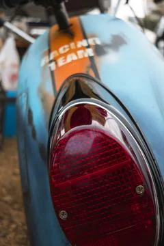 Taillight of a motorcycle Stock Photos