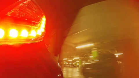 Taillight of a moving car Vídeo Stock 119796555