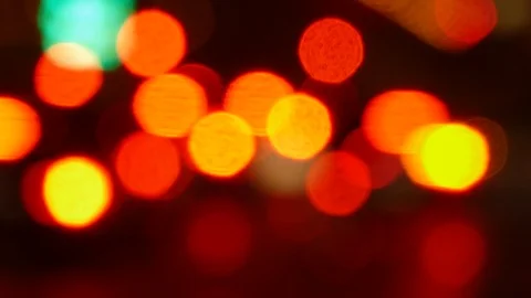 Taillights, red lights at dusk Stock Footage 99489556