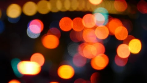 Taillights, red lights at dusk Stock Footage 100599960