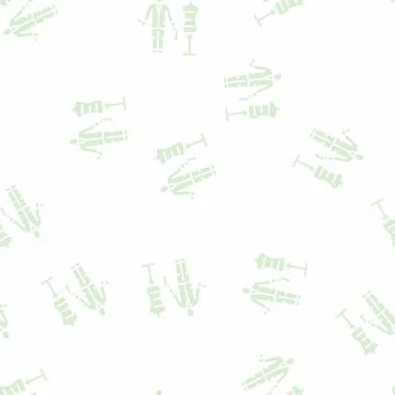 Tailor business glyph seamless pattern Stock Illustration