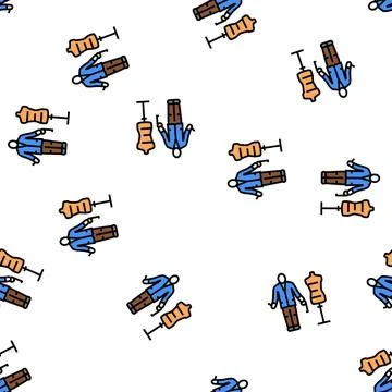 Tailor business vector seamless pattern Stock Illustration