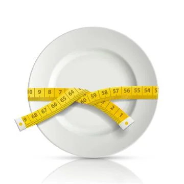Tailor centimeter around the plate Stock-Illustration