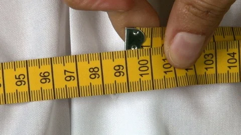 Tailor Chest Man Body Measuring Stock Footage 72130593