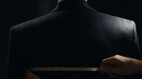 Tailor custom-made suits cinematic style Video stock 128919294