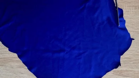 The Tailor Cuts The Blue Thread Stock Footage 154896309