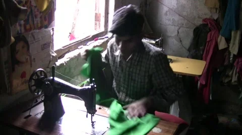 Tailor in Darjeeling India Stock Footage 375758