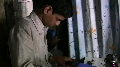 Tailor in Darjeeling India Stock Footage 375764