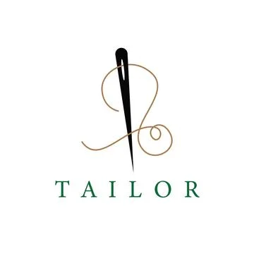 Tailor design concept  a needle and thread in an abstract style illustratio.. Stock Illustration