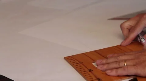 Tailor drawing Stock Footage 43167148