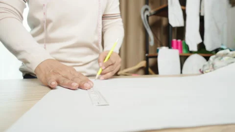 Tailor drawing Stock Footage 164646476