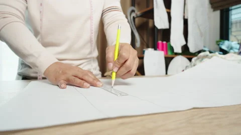Tailor drawing Stock Footage 164647996