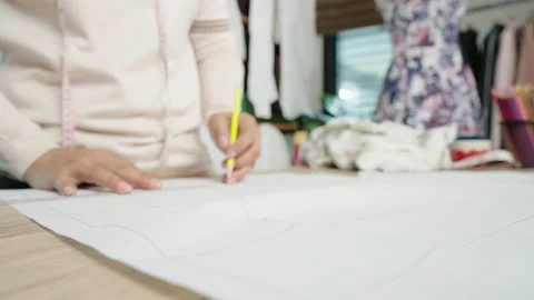 Tailor drawing Stock Footage 164651266
