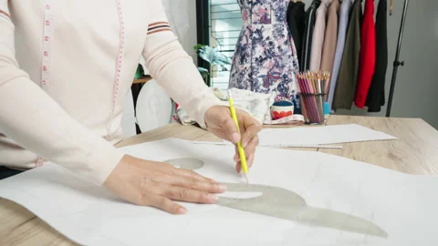 Tailor drawing Stock Footage 164651548