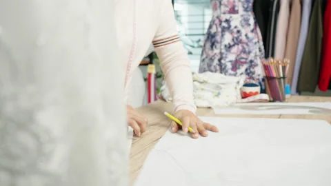 Tailor drawing Stock Footage 164652599