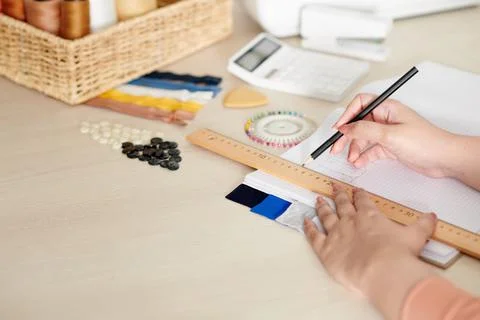 Tailor Drawing Technical Sketch Foto stock