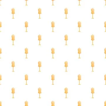 Tailor dummy mannequin sewing pattern on white background Stock Illustration