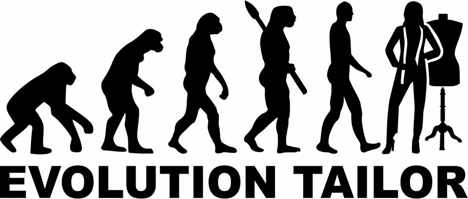 Tailor Evolution 스톡 일러스트