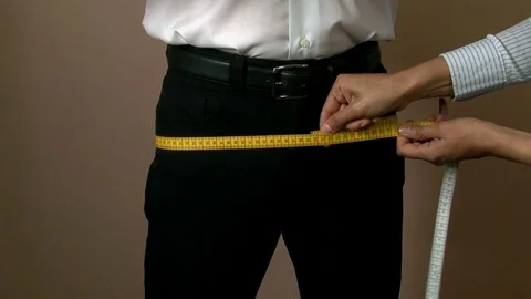 Tailor Hips Man Body Measuring Video stock 72130215