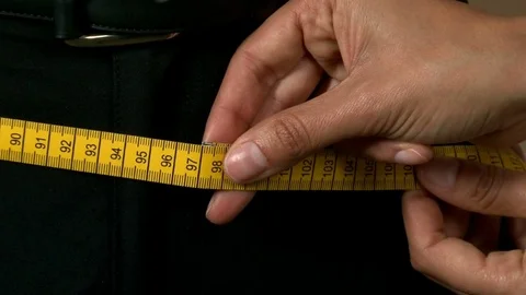 Tailor Hips Man Body Measuring Stock Footage 72130229