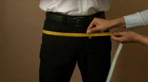 Tailor Hips Measuring 1 Stock Footage 39383609