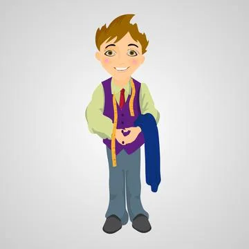 Tailor isolated illustration Illustrazione stock