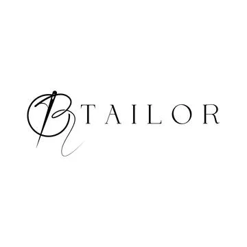 Tailor Logo, Needle and Thread Vector, Retro Vintage Simple Minimalist Old .. Stock Illustration