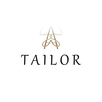 Tailor Logo, Needle and Thread Vector, Retro Vintage Simple Minimalist Old .. Stock Illustration