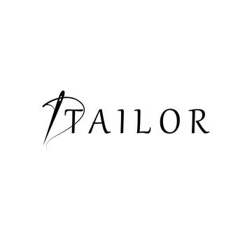 Tailor Logo, Needle and Thread Vector, Retro Vintage Simple Minimalist Old .. Stock Illustration