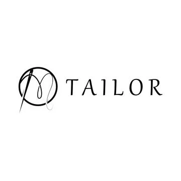 Tailor Logo, Needle and Thread Vector, Retro Vintage Simple Minimalist Old .. Stock Illustration