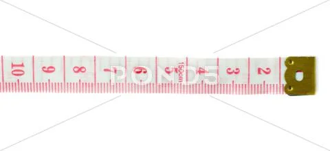 Tailor measuring tape isolated over the white background Stock Photos
