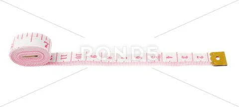 Tailor measuring tape isolated over the white background Stock Photos