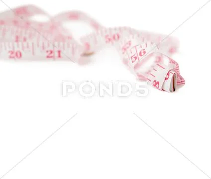 Tailor measuring tape isolated over the white background Stock Photos