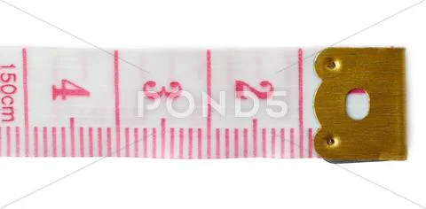 Tailor measuring tape isolated over the white background Stock Photos