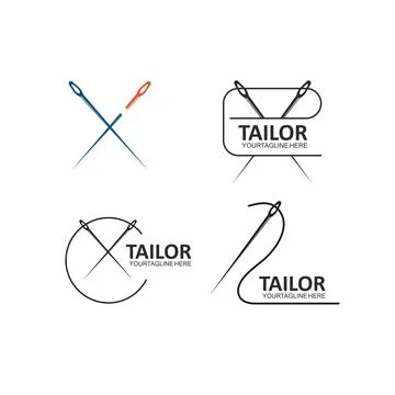 Tailor needle icon vector illustration design template Stock Illustration