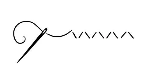 Tailor needle with thread. Needle illustration Stock Illustration