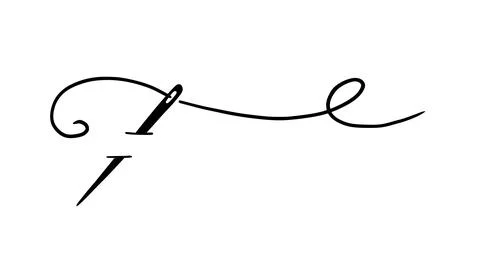 Tailor needle with thread. Needle illustration Stock Illustration