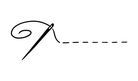 Tailor needle with thread. Needle illustration Stock Illustration