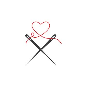 Tailor or textile logo 스톡 일러스트