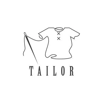 Tailor or textile logo 스톡 일러스트