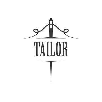 Tailor or textile logo Stockillustratie