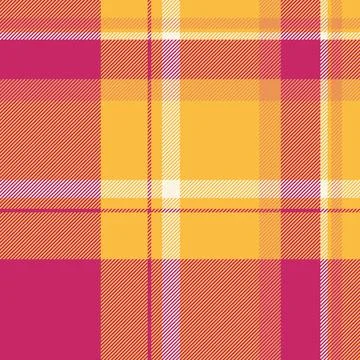 Tailor plaid texture vector, colorful seamless check fabric. Checker patter.. Stock Illustration