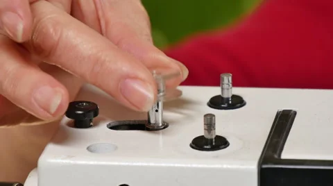 Tailor Preparing Sewing Machine Stock Footage 59737745