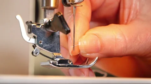 Tailor Preparing Sewing Machine Stock Footage 59737984