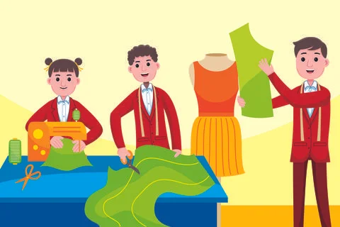 Tailor Profession Illustrazione stock