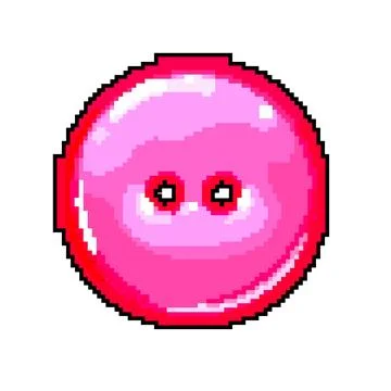 Tailor sewing button game pixel art vector illustration Stock Illustration