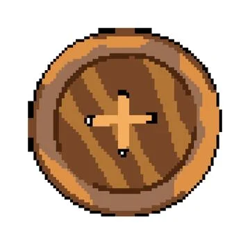 Tailor sewing button pixel art vector illustration Stock Illustration