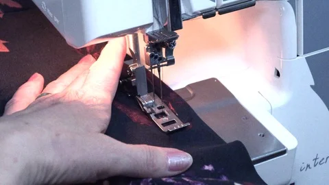 The tailor sews on the sewing machine Stock Footage 94241501