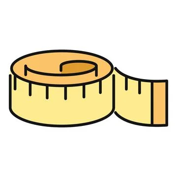 Tailor tape measure for measuring length and size Stock Illustration