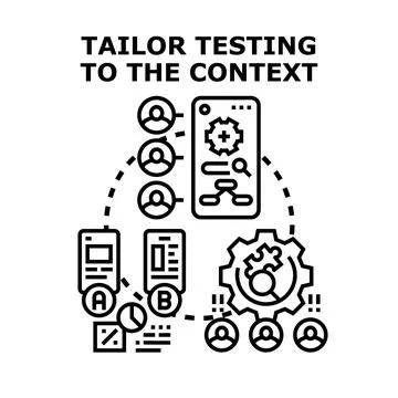 Tailor testing to the context vector concept イラスト素材